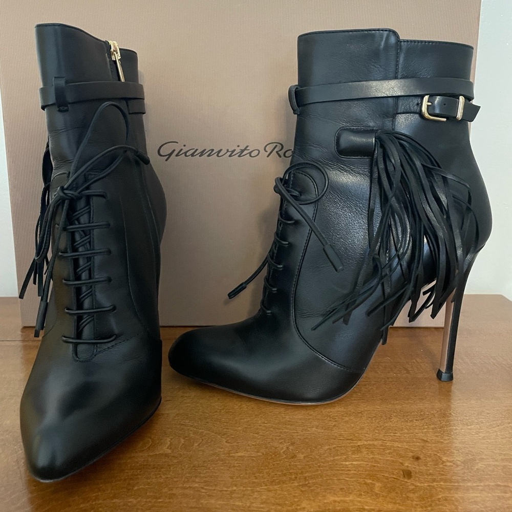 Gianvitto Rossi Black Ankle Boot 36.5